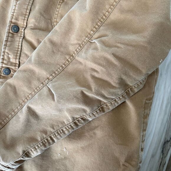 Dickies Jacket Mens Size Extra Large Tan Hooded Snap Button Workwear - Picture 5 of 9